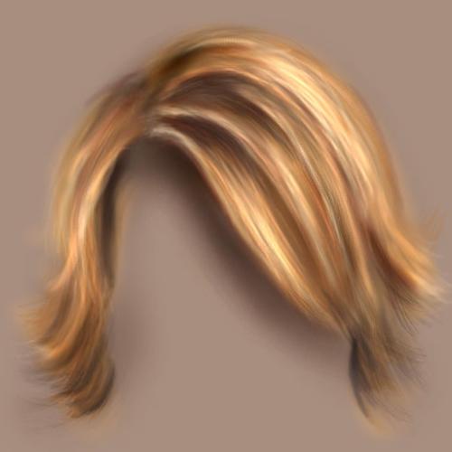 hair - painting of a boys hair