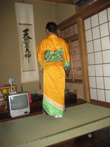 japanese Kimono - me, dressed in Japanese Kimono