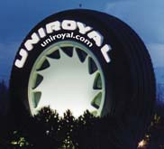 The famous Uniroyal Tire - A Detroit Landmark - The Uniroyal Tire is a landmark in Detroit. It is located on I-94, and greets people travelling from Detroit Metro Airport. It was once a Ferris Wheel at the world's Fair.