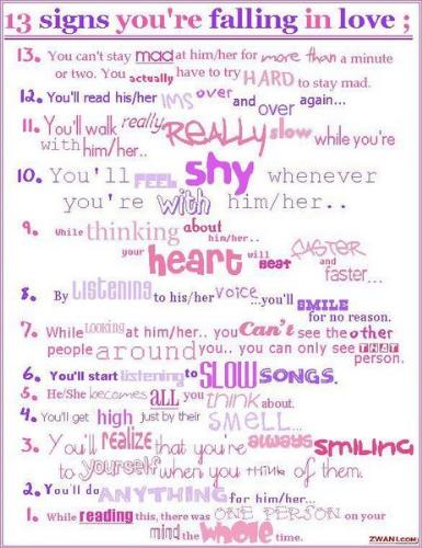 Signs when ur in LOVE -  Believe it or not!
