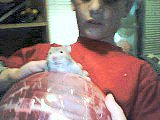 Here's Tanner's Hammy Hambone! :D  - Isn't my nephews sons adorable? Just look at those happy. face jolly, adorable, cute, spoiled, smiling faces. How could anyone resist anything so sweet and so spoiled? Did I mention that both these babe's are my nephews Tyler of Tanner's son's?? :)