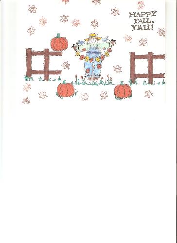 Happy Fall! - Cute little scarecrow surrounded by pumpkins. Happy Fall! - Cute little scarecrow surrounded by pumpkins.