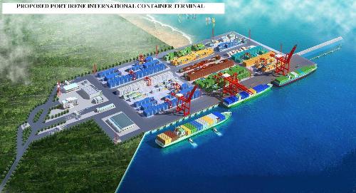 Port Irene - This is the 3D picture of Port Irene located at Sta. Ana Cagayan, This is very good location for international container transshipment terminals for 50,000 dwt vessels. we are looking for a joint venture partner for the construction and operations. Our target is before 2010 it will be ready for operation.