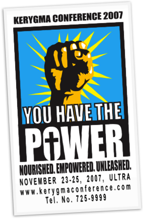 Kerygma Conference - This year’s biggest Catholic Learning Event is coming your way!   Best-selling Author and Catholic Lay Preacher, Bo Sanchez personally invites you to be part of this momentous gathering of over 2,000 of God’s faithful people on November 23-25, 2007 at the ULTRA.