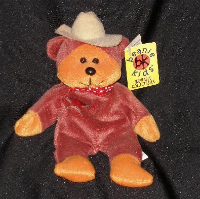 cowboy Beanie Bear - Cowboy Beanie Bear