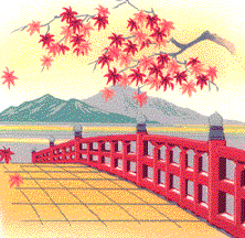 fall bridge - this is a beautiful oriental art