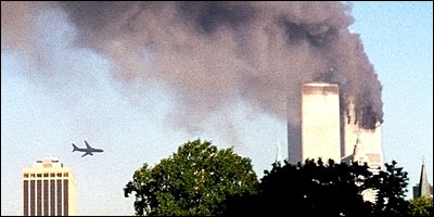 9/11 - hijacked planes hit the world trade center