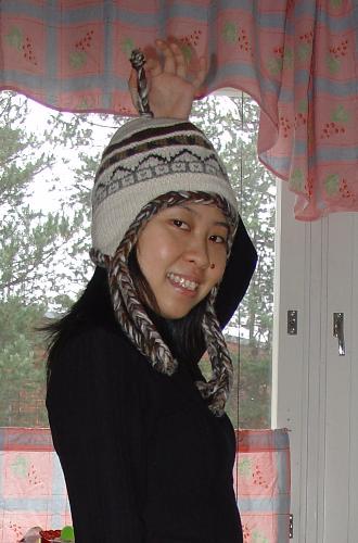 My new pipo  - This is a pic of my new woolen hat. I bought it in an open market yesterday. 