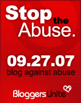 stop abuse banner - stop abuse for the bloggers for hope innitiative on the 27th of September 2007