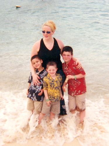 Me and my 3 oldest sons...Aren't they cute?!?! - Me and my kids in Mexico...