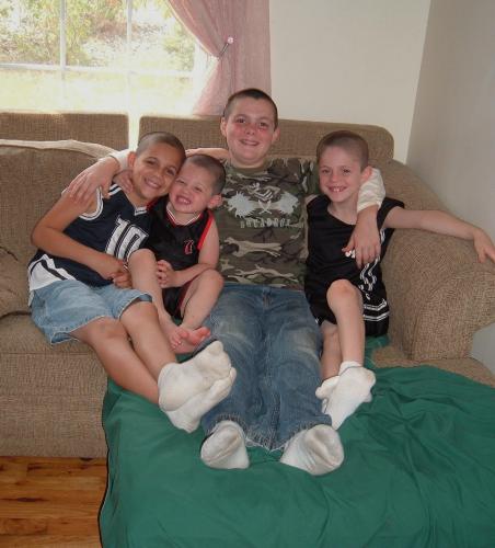 My beautiful babies! This was taken August, 2007.. - My four sons...I love them so much!