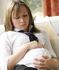 Teen Pregnancies - this is a picture of a teen mom who will have a baby soon.