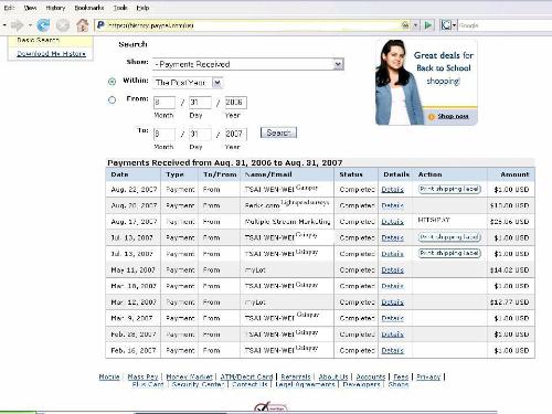 hits4paylastpayment - My recent payment from hits4pay