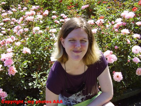 my photo - Me In A Beautiful Flower Garden
