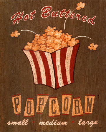 Movie Food - Hot buttered popcorn ... a movie food counter staple. 