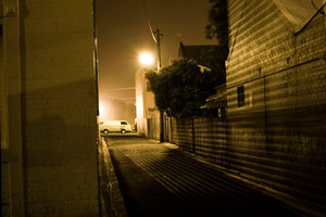 Long Night - A photo taken in an alley at night.