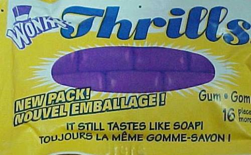 Thrills Gum - Soap flavored gum.....I don't understand this.