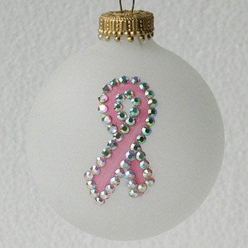 Pink Ribbon Ornament - This is a good idea for a craft to sell to support Breast Cancer Research.