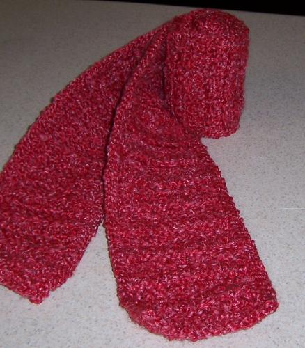 Rose Red Scarf - This is a scarf I hand crocheted using Lion Brand Homespun yarn. This is a heavy weight yarn and is warm enough for the coldest day. It is listed for sale at www.casablynn.etsy.com