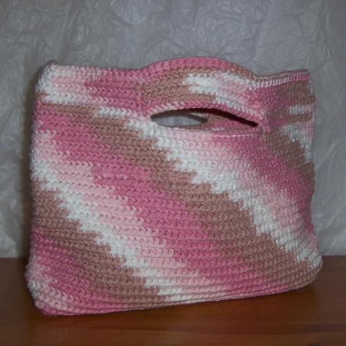 Neopolitan Clutch - This is a hand crocheted bag I made from 100% kitchen cotton. It is listed for sale in my shop at www.casablynn.etsy.com