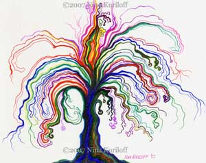 Psychedelic Tree - This drawing of mine is 6' x 7.5'