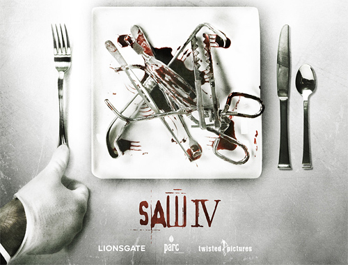 Saw IV Teaser Poster - The Saw IV US teaser poster.