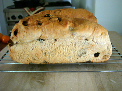 A loaf of raisin bread -  A loaf of raisin bread straight from the oven