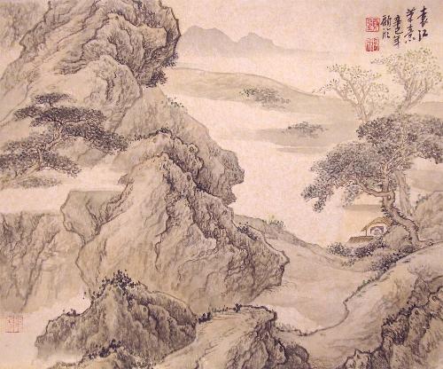 my father's works - it is also drawn on gold paper