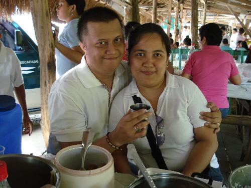 My husband & I - This is our picture in Antipolo last May 2007. It has been our devotion to visit Antipolo Church every 1st day of May. This is also considered an annual reunion on my mother&#039;s side clan.

After mass, we will have our lunch together in the "Hinulugang Taktak", which is a known place in Antipolo City. Then we go shopping or go to a resort somewhere.