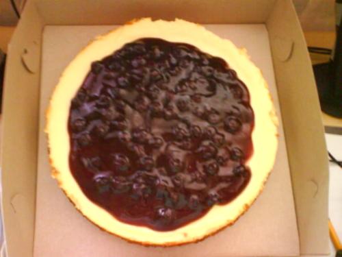 Blueberry Cheesecake - This is my favorite cake. Looking at the picture, it makes me think how I wish that problems can be solved easily like the saying, 'A piece of cake.'