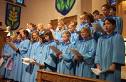 Choir in church - This is the picture of the members of choir in church who are singing and praising the Lord.