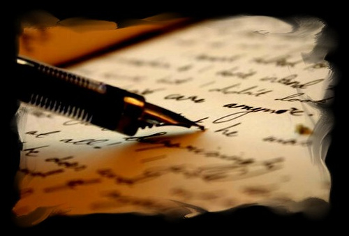Writing - An old letter and pen