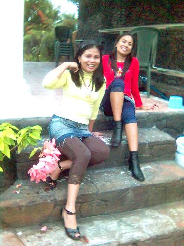 me and sheen - taking our rest from pictorials.LOL