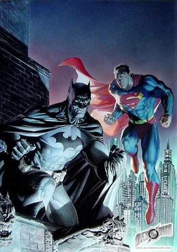 DC Heroes - Superman and Batman designed by Jim Lee and Painted by Alex Ross