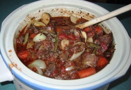dinner's waiting for you - Put in course chopped onion, vegetables, seasoning, and meat cut up the night before in the morning and just forget about it. The crock pot will mind your dinner while your off working. You come home tired, dinner's waiting for you.