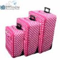 3 pc luggage - in pink...cute luggages!! I want one! c",)