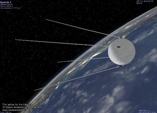 Sputnik 1 - Sputnik 1 (Russian: "???????-1", "Satellite-1", or literally "Co-traveler-1" byname ??-1 (PS-1, i.e. "?????????? ???????-1", or Elementary Satellite-1)) was the first artificial satellite to be put into geocentric orbit. Launched by the Soviet Union on October 4, 1957, it was the first satellite of the Sputnik program.

The satellite helped to identify the density of high atmospheric layers by its orbit change and provided data on radio-signal distribution in the ionosphere. Because the satellite&#039;s body was filled with pressurized nitrogen, Sputnik 1 also provided the first opportunity for meteorite detection, as losses in internal pressure due to meteoroid penetration of the outer surface would have been evident in the temperature data. The unanticipated announcement of Sputnik 1&#039;s success precipitated the Sputnik crisis in the United States and ignited the so-called Space Race within the Cold War.