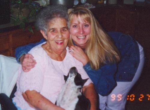 My Grandmother and I Before She Died - My grandmother and I, when I had long hair. It got longer before I cut it off, almost to my butt.