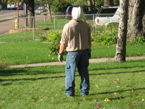 Forman - Standing aropund watching. HAHAHA!