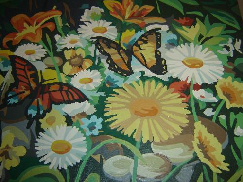 Butterfly Painting - This is a small portion of a picture I painted several years ago. It was done in oils.