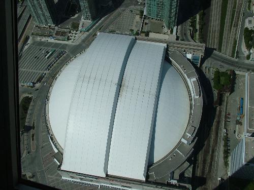 Toronto - View of Rogers Stadium look down from CN Tower