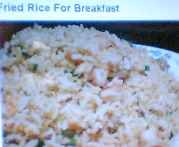 fried rice breakfast - this my favorate breakfast fried rice and pandisal.