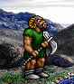 Heroes 2 - Barbarian creatures: Ogre - Health points: 40	Attack: 9	Defense: 5	Damage: 4-6	Speed: 2 (very slow)	Cost: 300 Ogre. Quite useless because of their speed. Don't buy ogres before upgrade because it will cost 400 to upgrade them - that's like buying one again!