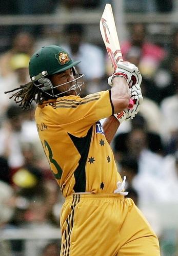Andrew Symonds - Andrew Symonds pulling for yet another six against India
