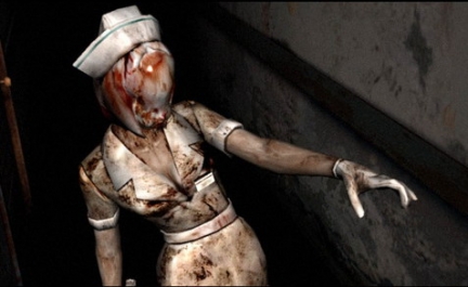 silent hill 1 nurse - This is a nurse which can be found in Silent Hill 1. Creepy looking creatures.
