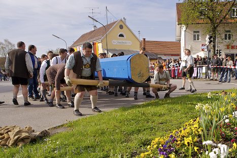 Festival in Germany - Traditional Maibaumfest in Putzbrunn in Southern Bavaria, Germany, near Munich.