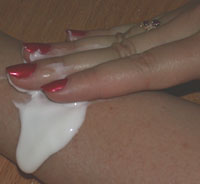 Lotion - Applying lotion 