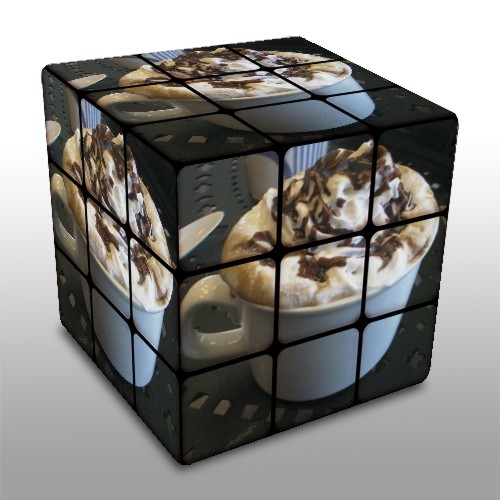 Mocha Cube - Here is a mocha latte I had at a cafe in Arizona. I've put it into a photo cube.