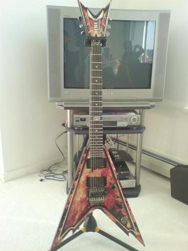 Guitar - Dean Razorback - Here is a Dean Dime Razorback guitar with sweet flame finish.