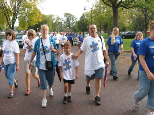 Walking For Autism - Taken by my daughter as we started the walk.
